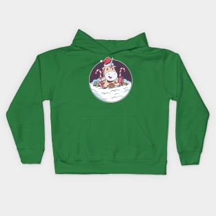 Santa Unicorn Kids Hoodie